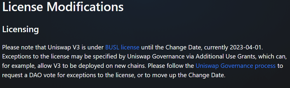 Uniswap v3 business source license expires, developers free to fork - 2