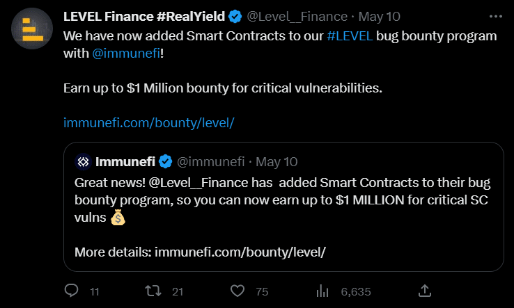 Level Finance exploiter moves $1m worth of BNB to Tornado Cash - 4