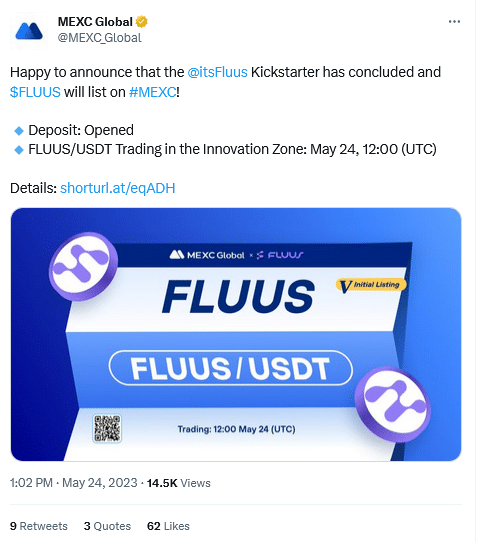 FLUUS trading goes live on MEXC Global: ushering in a new era for web3 trading - 2
