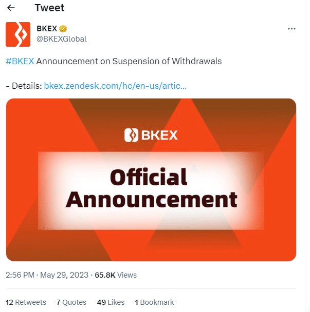 BKEX suspends withdrawals amid money laundering probe - 2