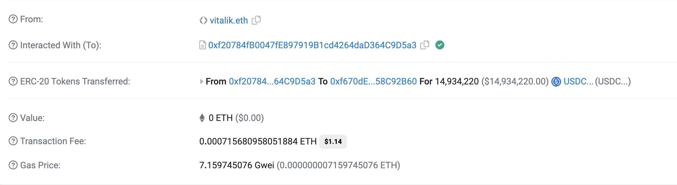 Vitalik Buterin reportedly transferred 15m USDC to Gemini - 3