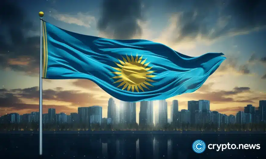 Flag of Kazakhstan, representing first national stablecoin launch