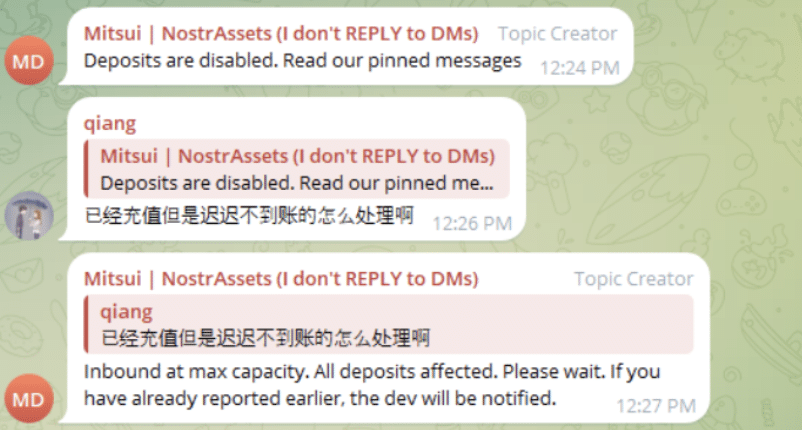 NostrAssets halts deposits amid unprecedented user activity surge - 2