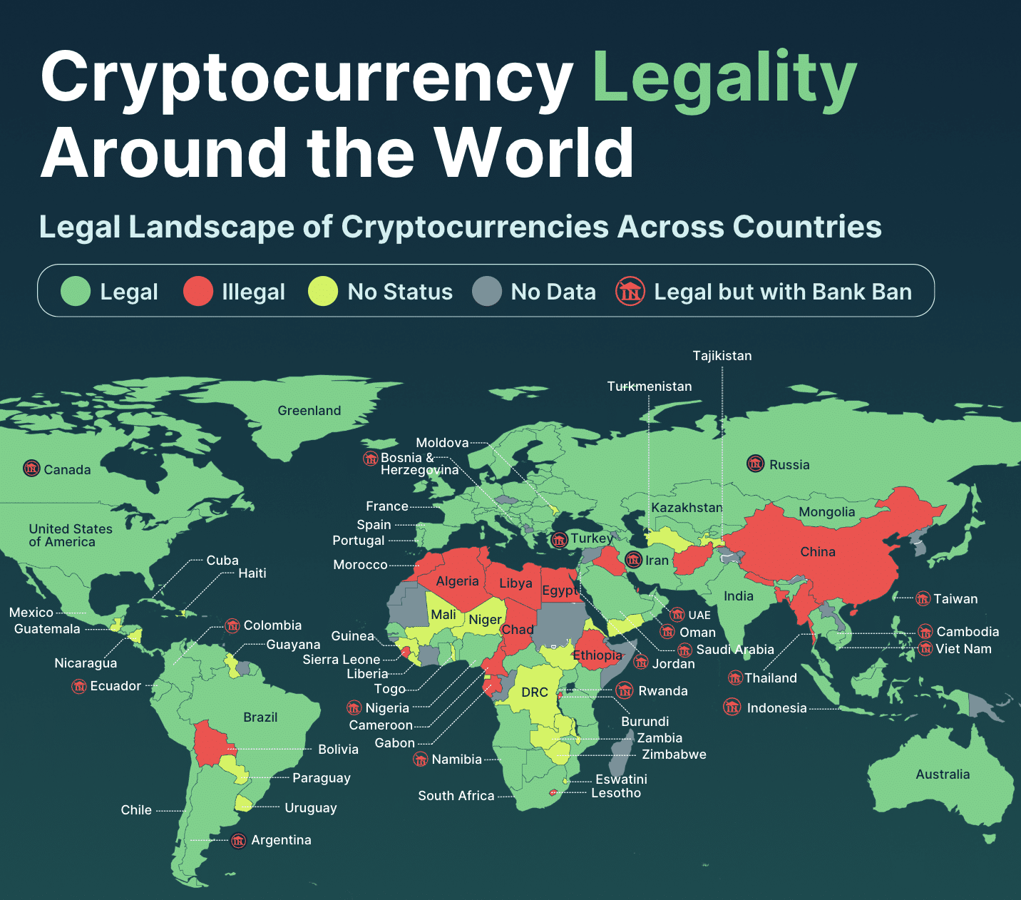 CoinGecko reveals that over half of countries globally have legalized crypto assets - 3