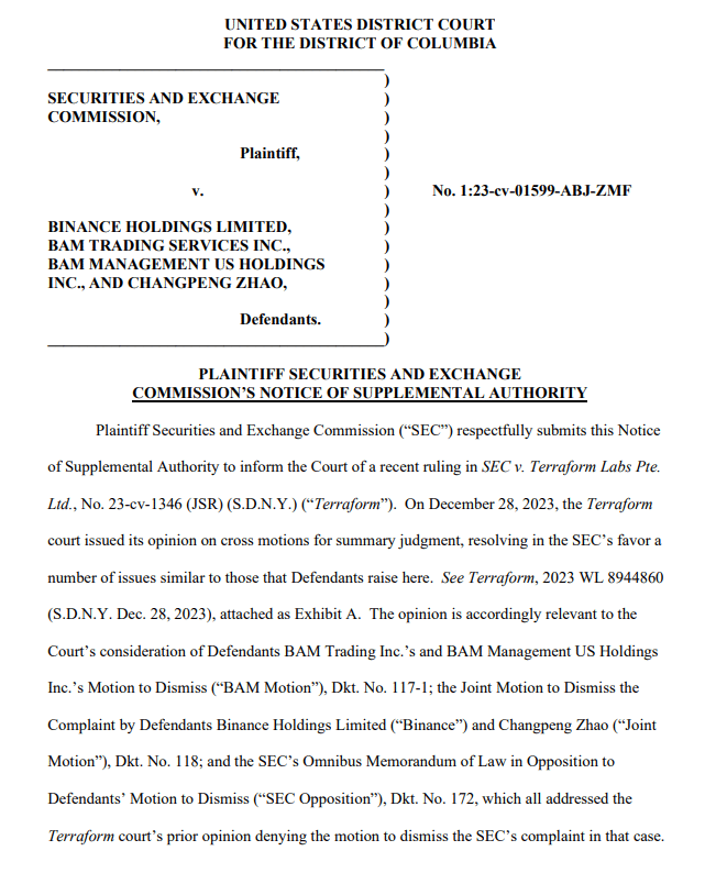SEC cites Terraform ruling in Binance case, claims BUSD as a security - 3