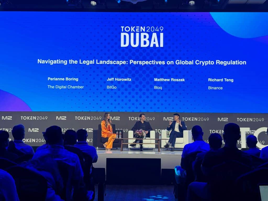 Binance CEO discusses stablecoin regulation and detained executive at Token2049 - 2