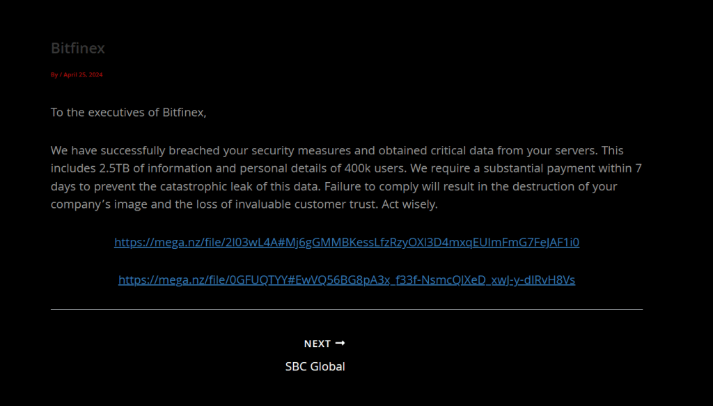 Tether CEO responds to alleged Bitfinex database attack from 'F Society' - 2