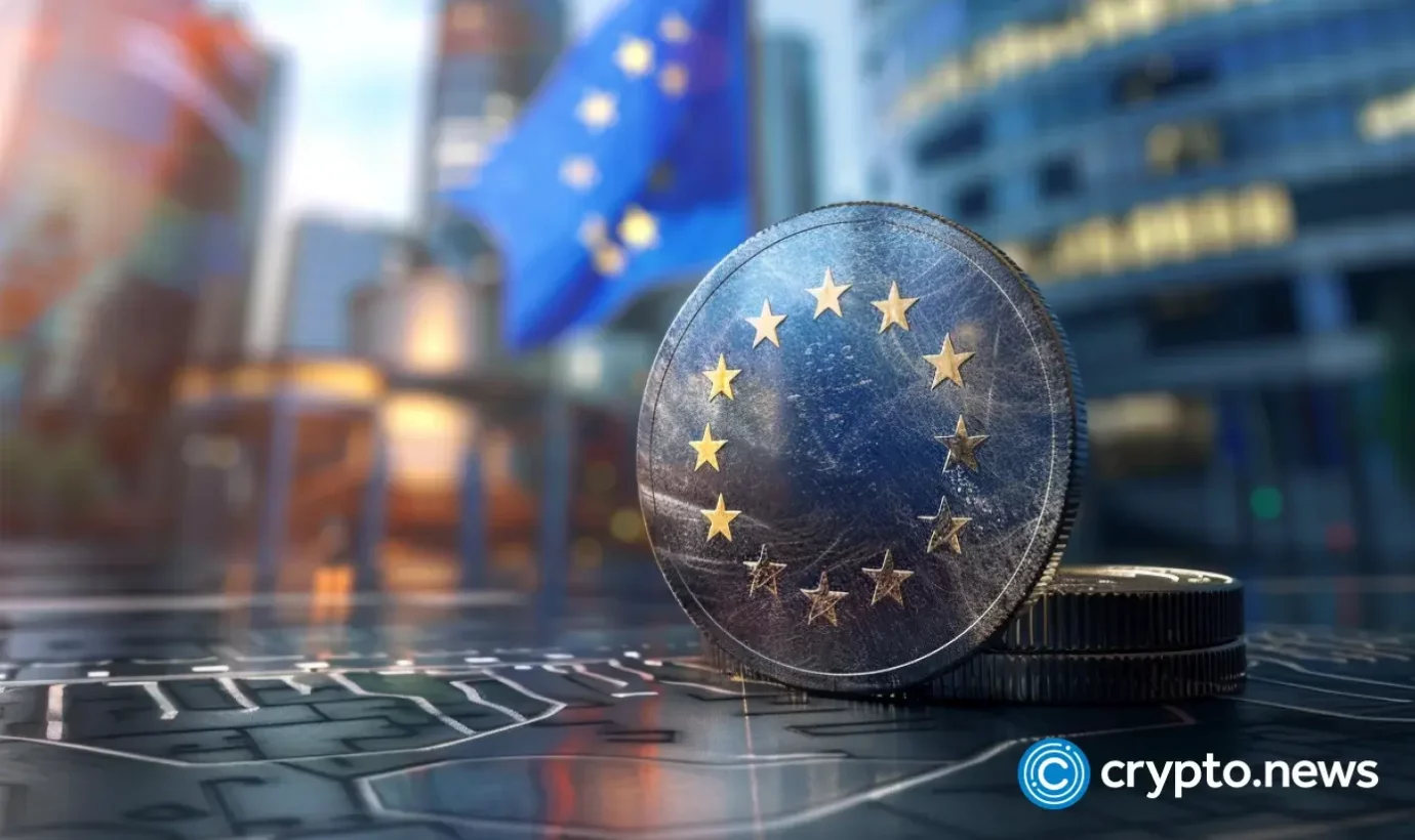 ECB building with inflation and rate arrows