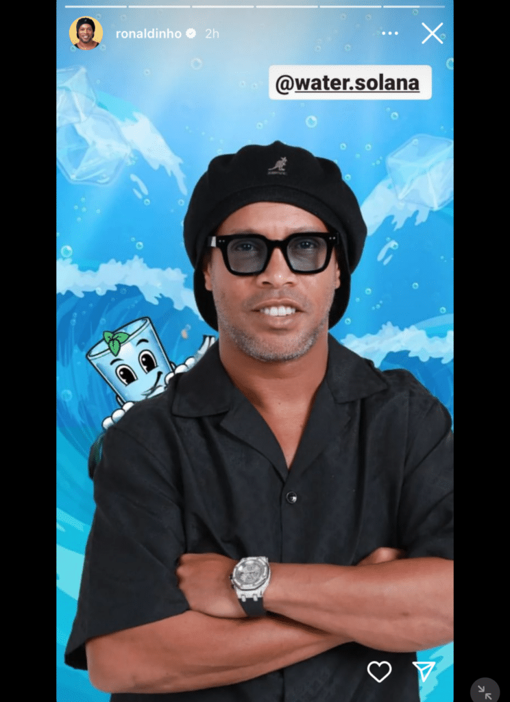 WATER memecoin gains recede after Ronaldinho’s promo - 2
