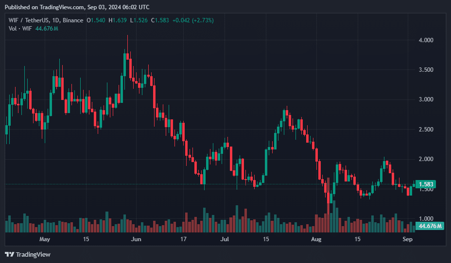 WIF leads meme coin rally with 12% surge - 3