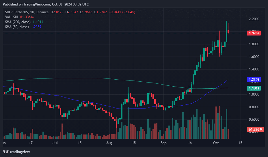 SUI leads top gainers as open interest hits all-time high - 3