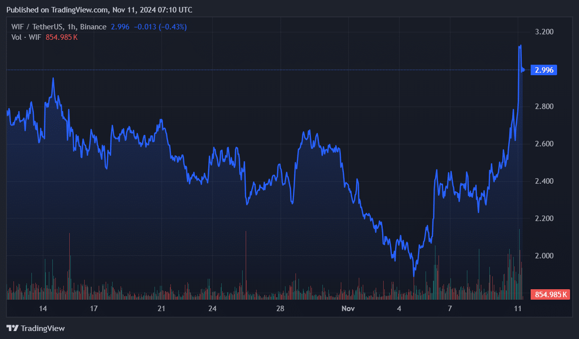 SHIB, WIF, GOAT capitalize on DOGE rally to 3-year highs - 7