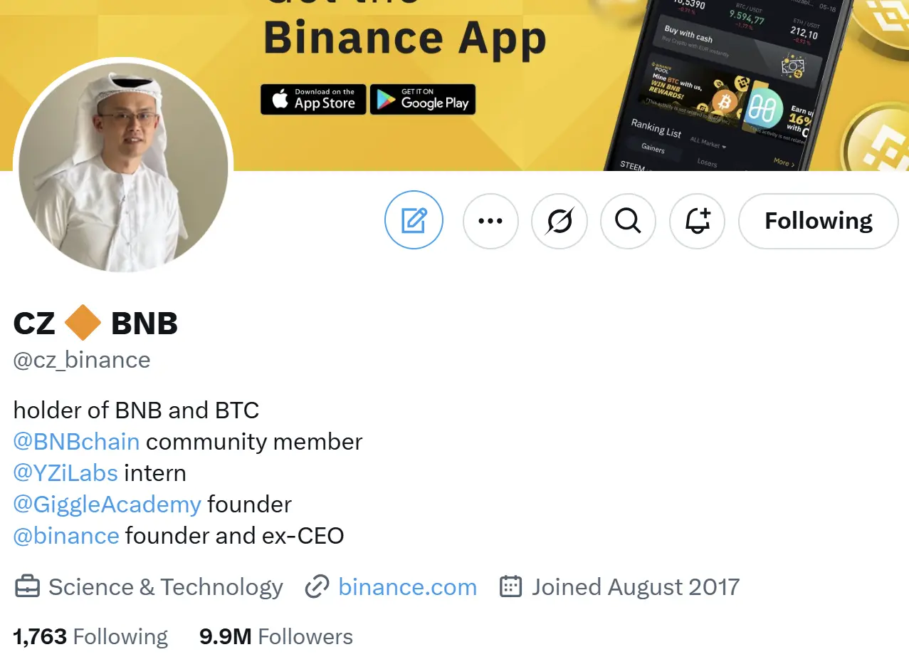 New memecoin on BNB Chain MUBARAK up over 100% over the week, buoyed by CZ's support - 4