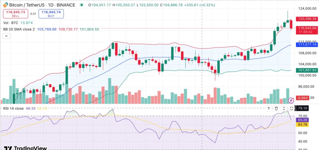 BTC pulls back to $117K—is the rally losing steam? - 2