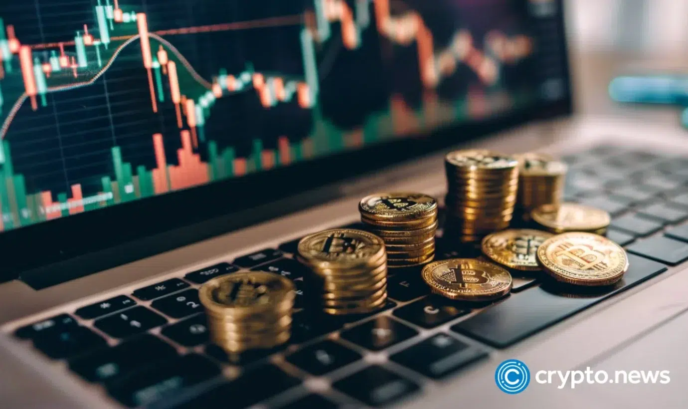 Chart showing Bitcoin price rise