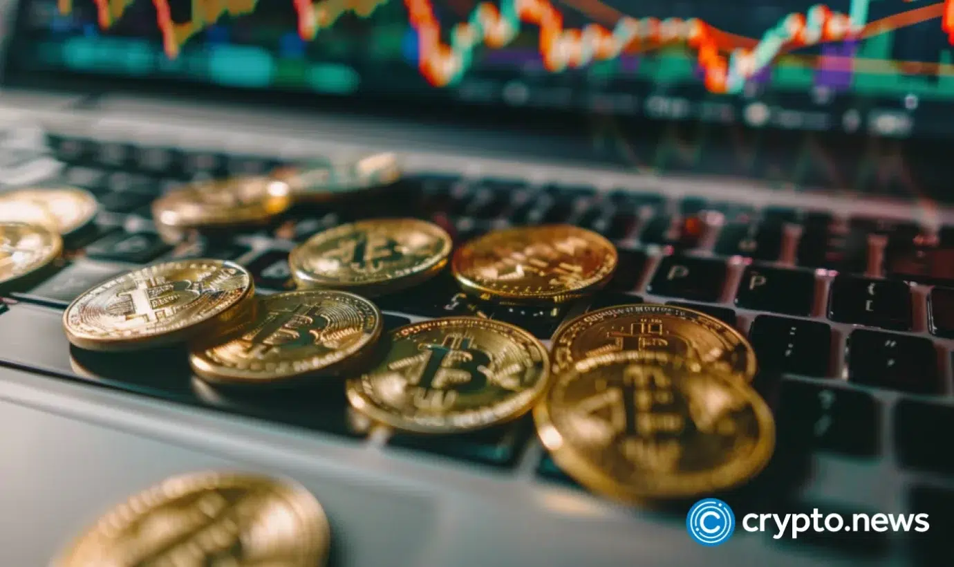 Chart showing Bitcoin price on the uptrend