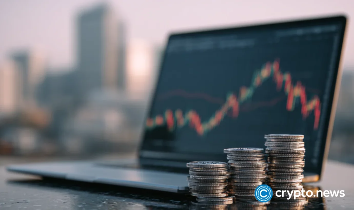Chart showing OKB token price