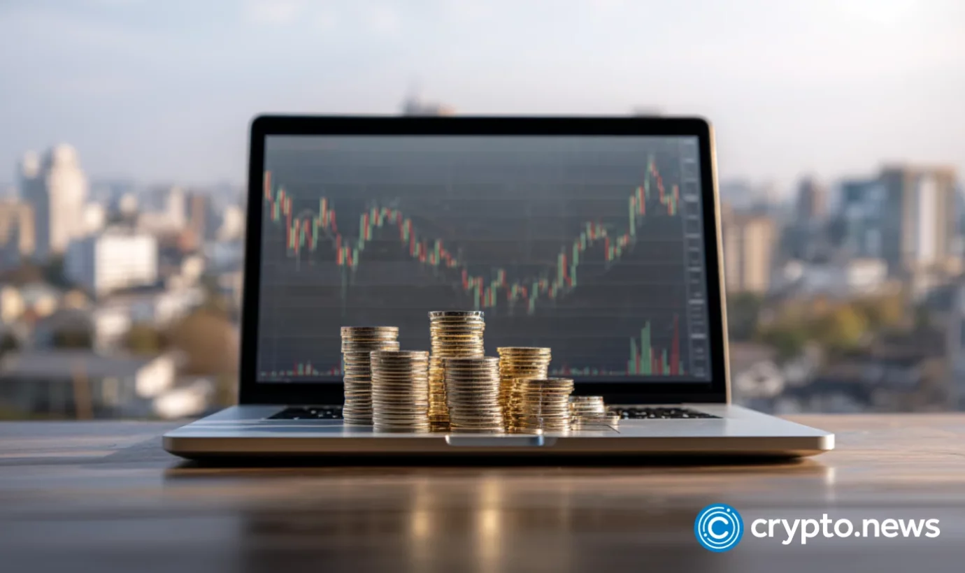 Chart showing crypto prices today decline