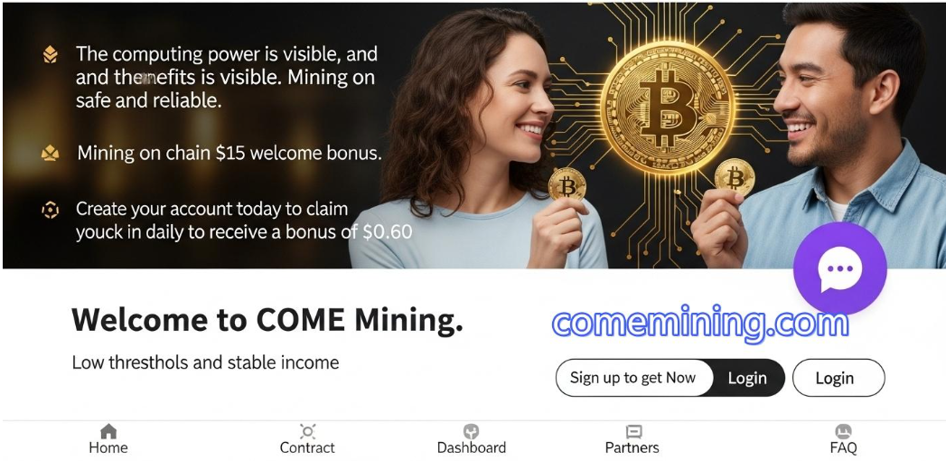 COME Mining offers daily returns up to $94.5k for BTC, ETH, and XRP holders - 1
