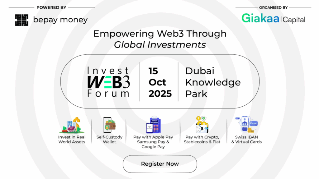 bepay money powers Dubai’s Invest Web3 Forum, bringing $500b+ AUM leaders - 3