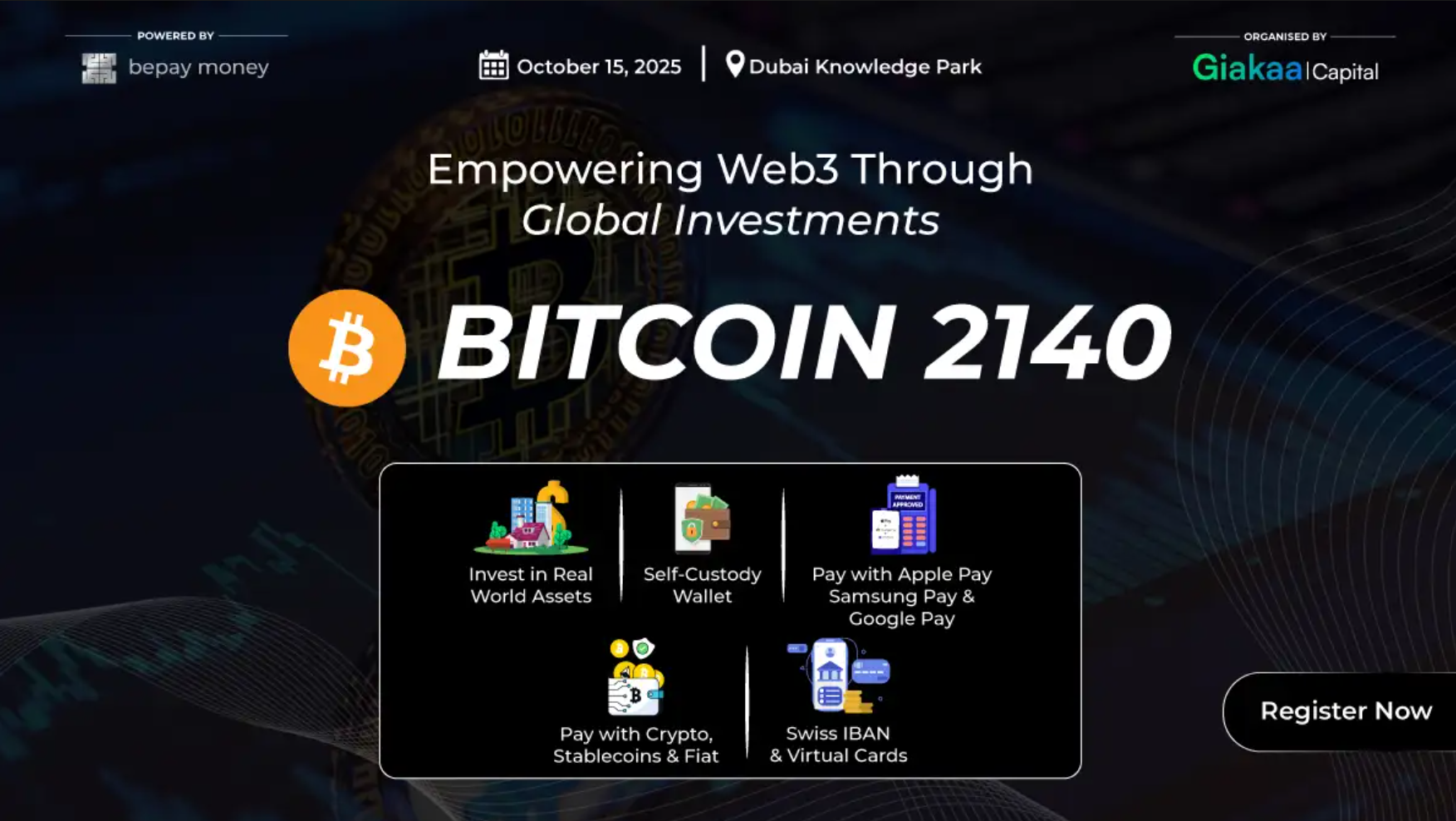 bepay money powers Dubai's Bitcoin 2140 Forum, bringing $10b+ in BTC holdings - 2