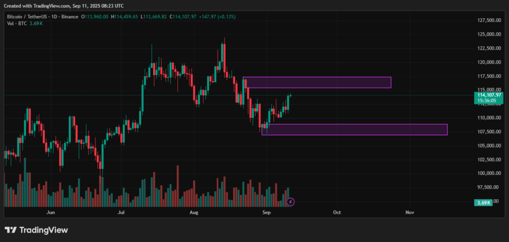Bitcoin price prediction: $115K showdown could trigger $20K whipsaw - 3