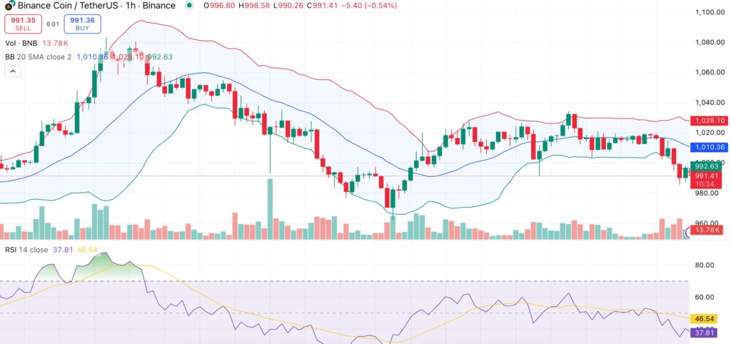 BNB price retreats below $1K after ATH, analyst warns of deeper short-term correction - 1