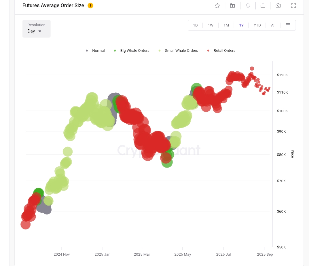 Bitcoin futures market cools amid whale retreat and retail dominance