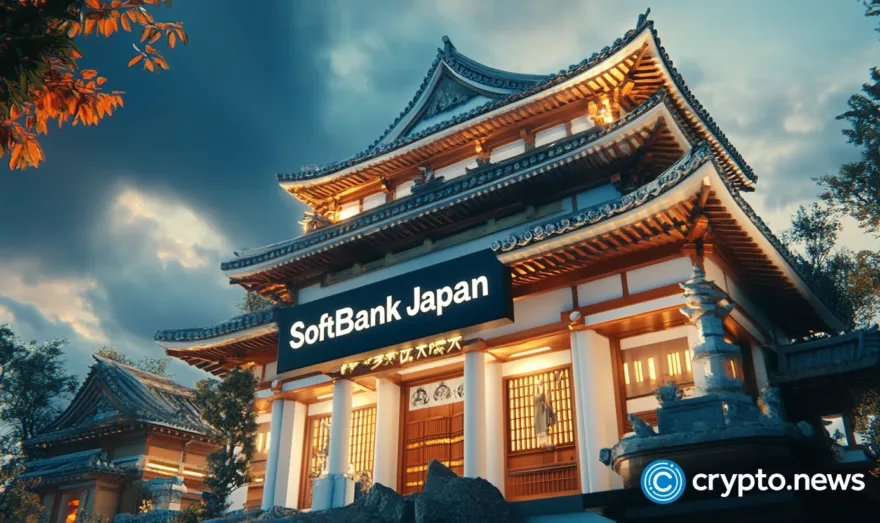 SoftBank logo over OpenAI branding and dollar signs