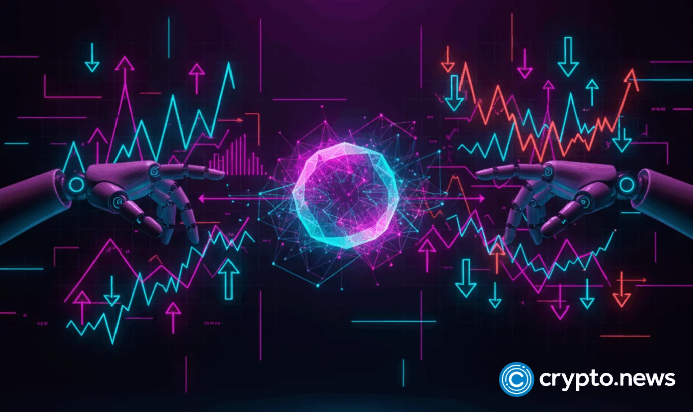 AI trading bot dashboard showing trades and volatility risks