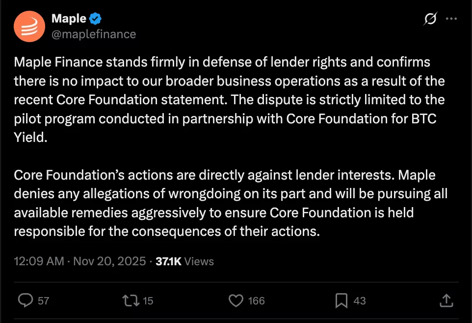 Maple Finance barred from launching syrupBTC after Core Foundation injunction - 1