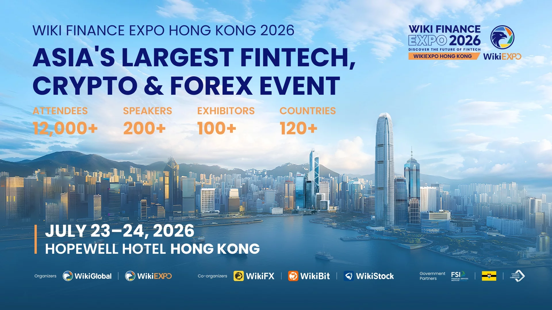 Wiki Finance Expo Hong Kong 2026: Asia's largest fintech and web3 event set for July - 2