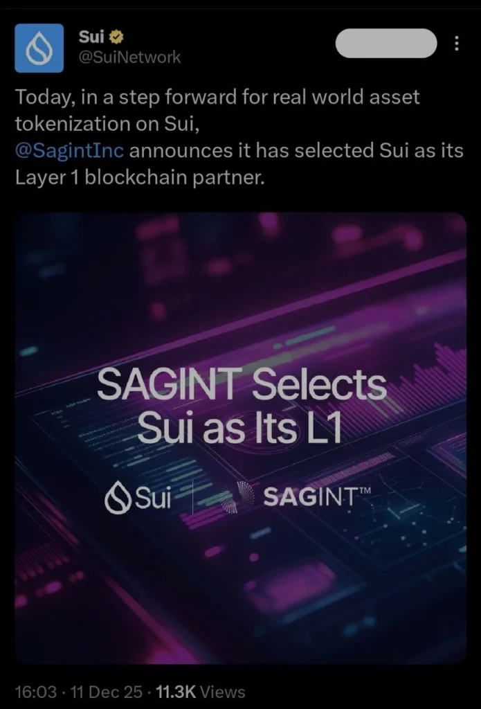 SAGINT and Sui join hands for a tokenization initiative - 3