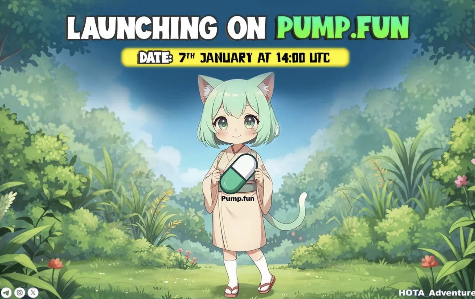 Hotako memecoin launches on Pump.fun on January 7 at 14:00 UTC - 3