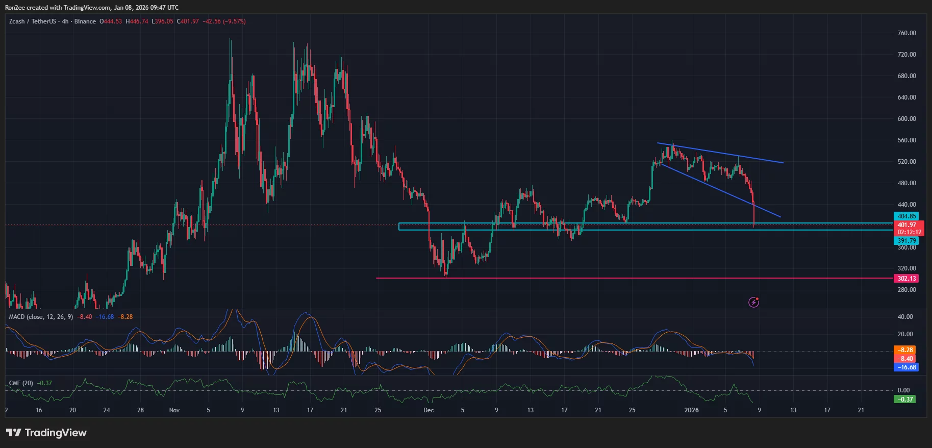 Zcash Price Chart: A Visual Representation of Despair