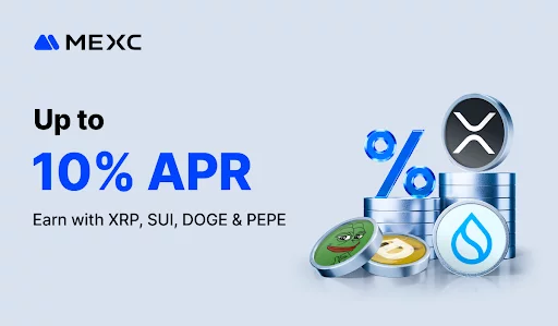 MEXC launches Hot Tokens Earn Fest, adding XRP, SUI, DOGE and PEPE with 10% APR - 1