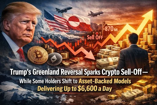Trump’s Greenland reversal sparks crypto sell-off; Holders shift to asset-backed models delivering up to $6,600 a day - 1