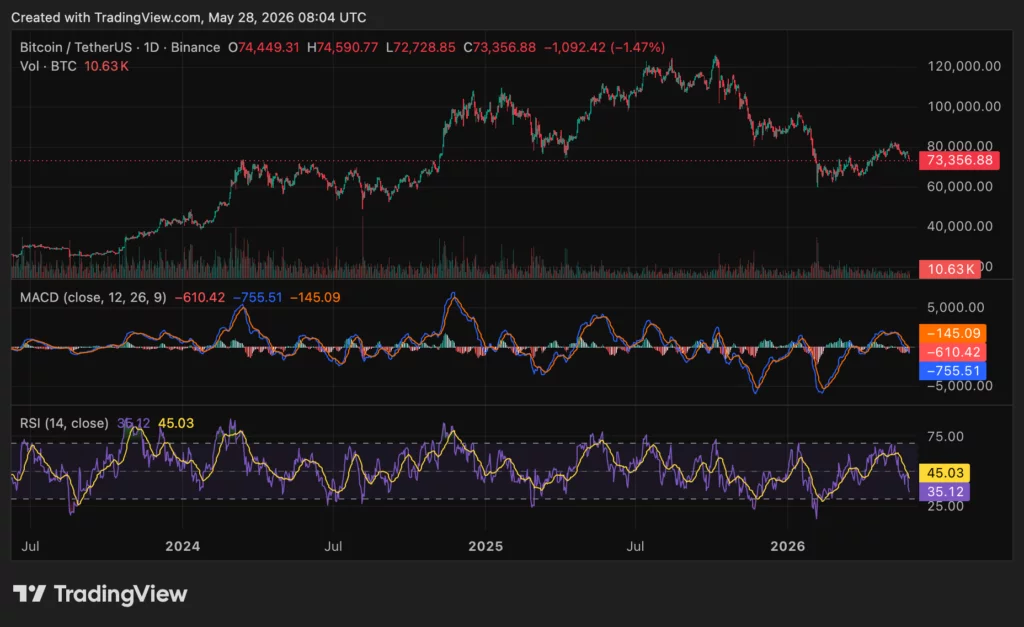 Bitcoin (BTC) price chart, source: crypto.news