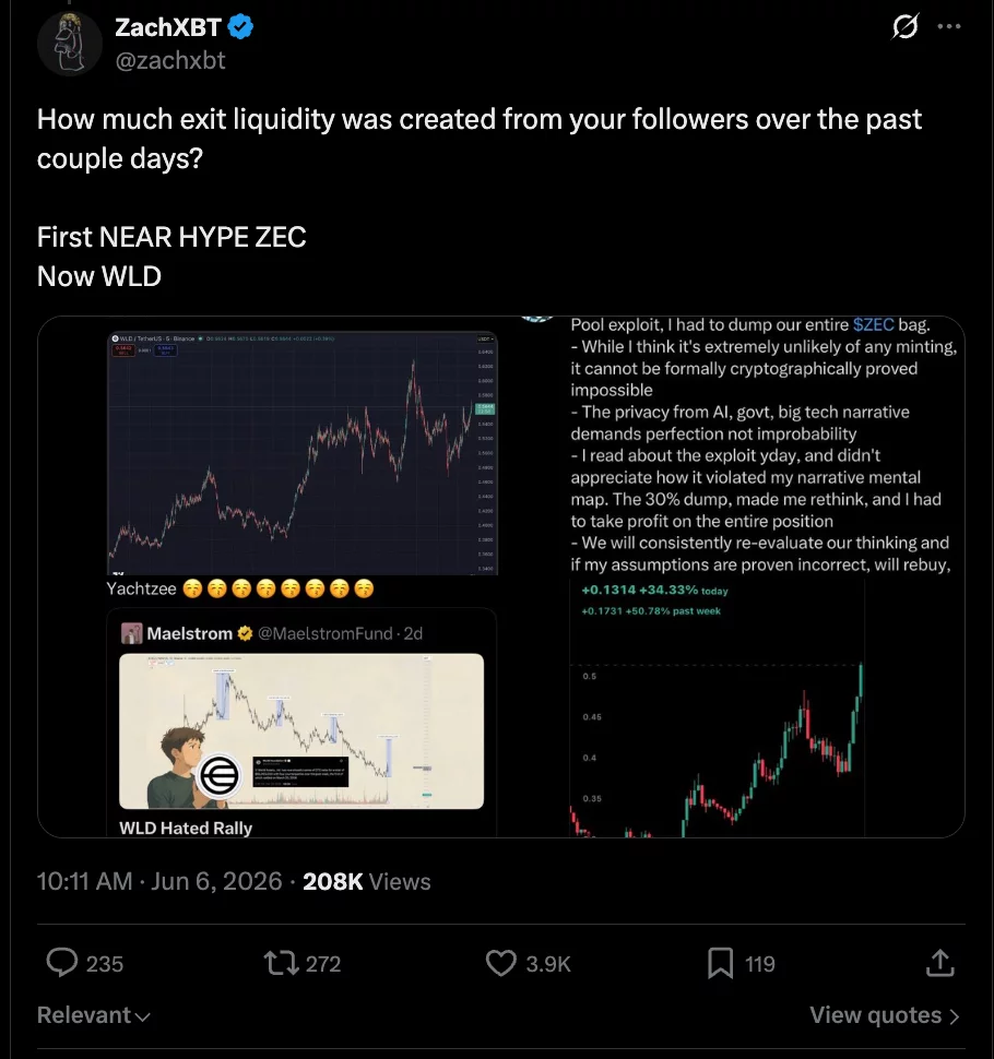 ZachXBT’s response to Arthur Hayes.