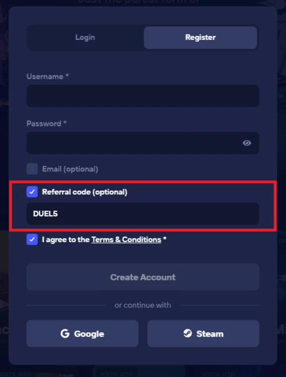 Duel.com promo code DUEL5: Unlock 50% instant rakeback with referral code - 8