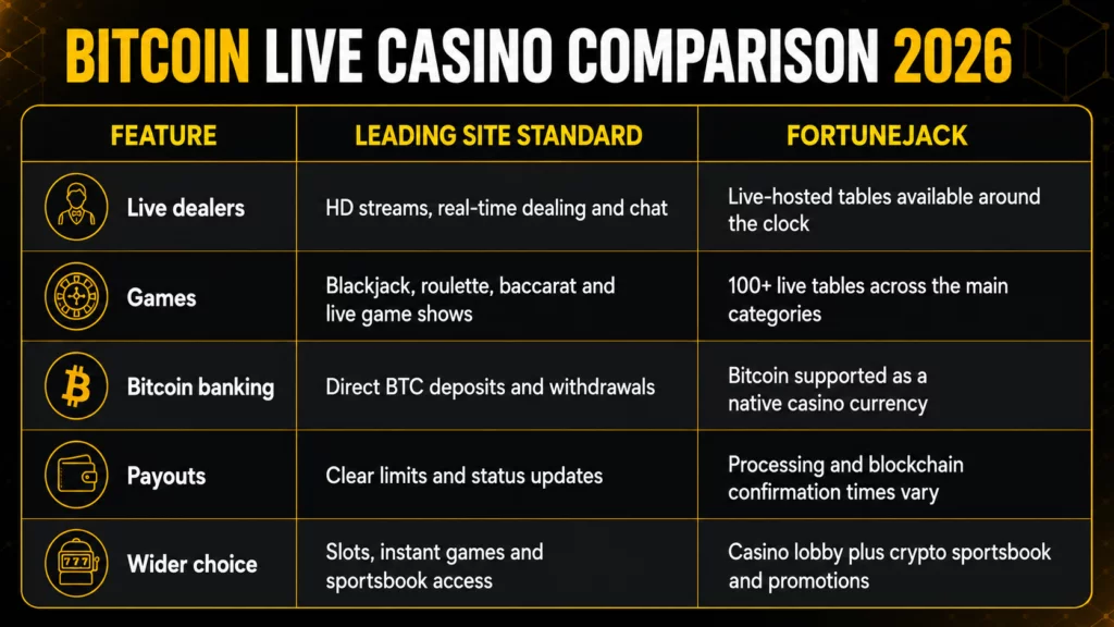 Leading Bitcoin live casino sites in 2026: Live dealers, games and payouts compared - 3