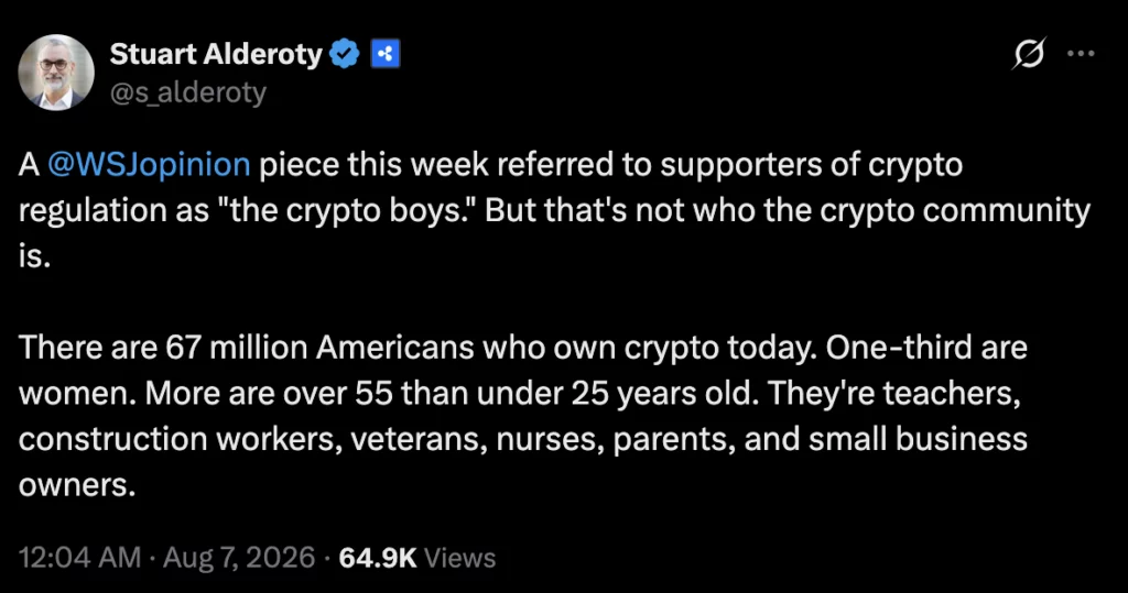 Ripple CLO challenges crypto stereotypes, source: X