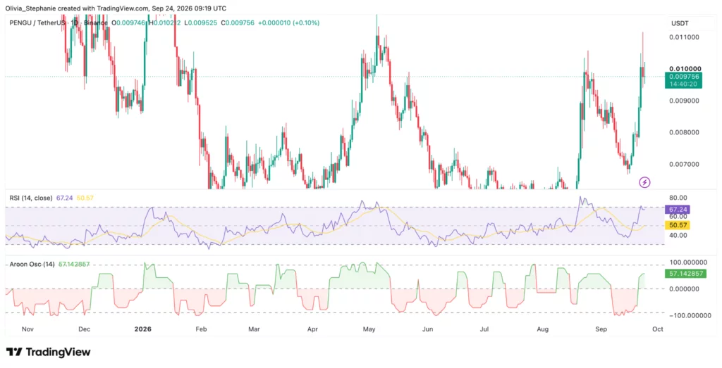 PENGU price chart, source: TradingView