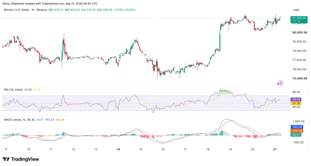 Bitcoin (BTC) price chart, source: TradingView