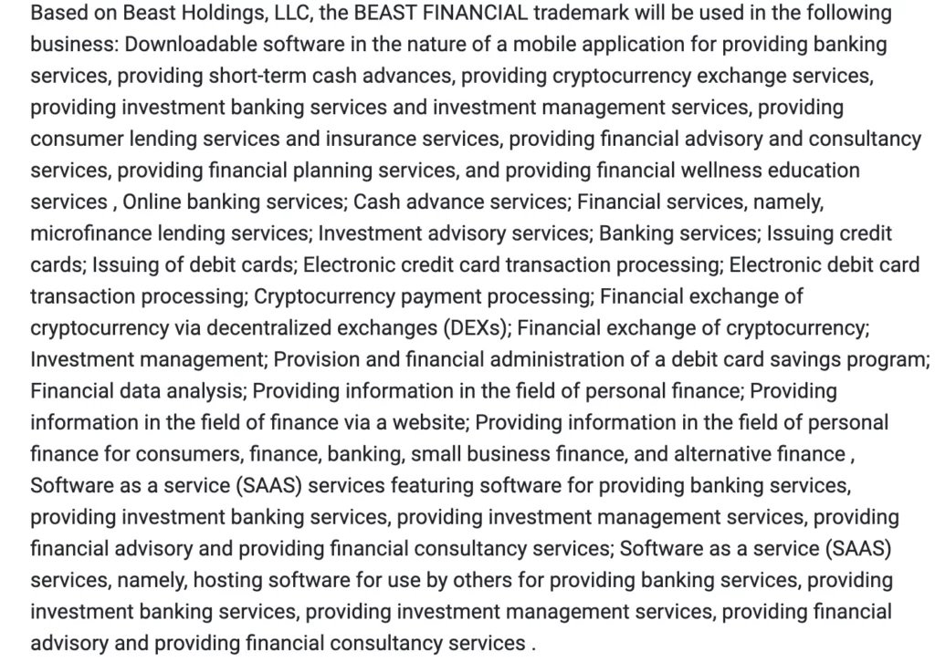 Excerpt from the notice. Source: TrademarkElite.
